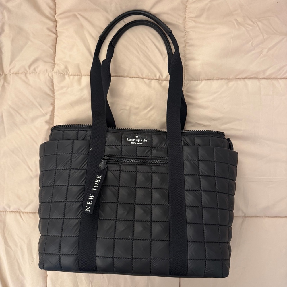 Kate Spade Black Quilted Tote
